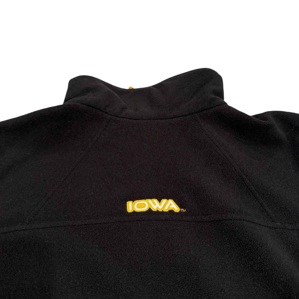 Columbia Iowa Hawkeyes Mens XL Full Zip Fleece Jacket Black Yellow Sportswear - Picture 6 of 9